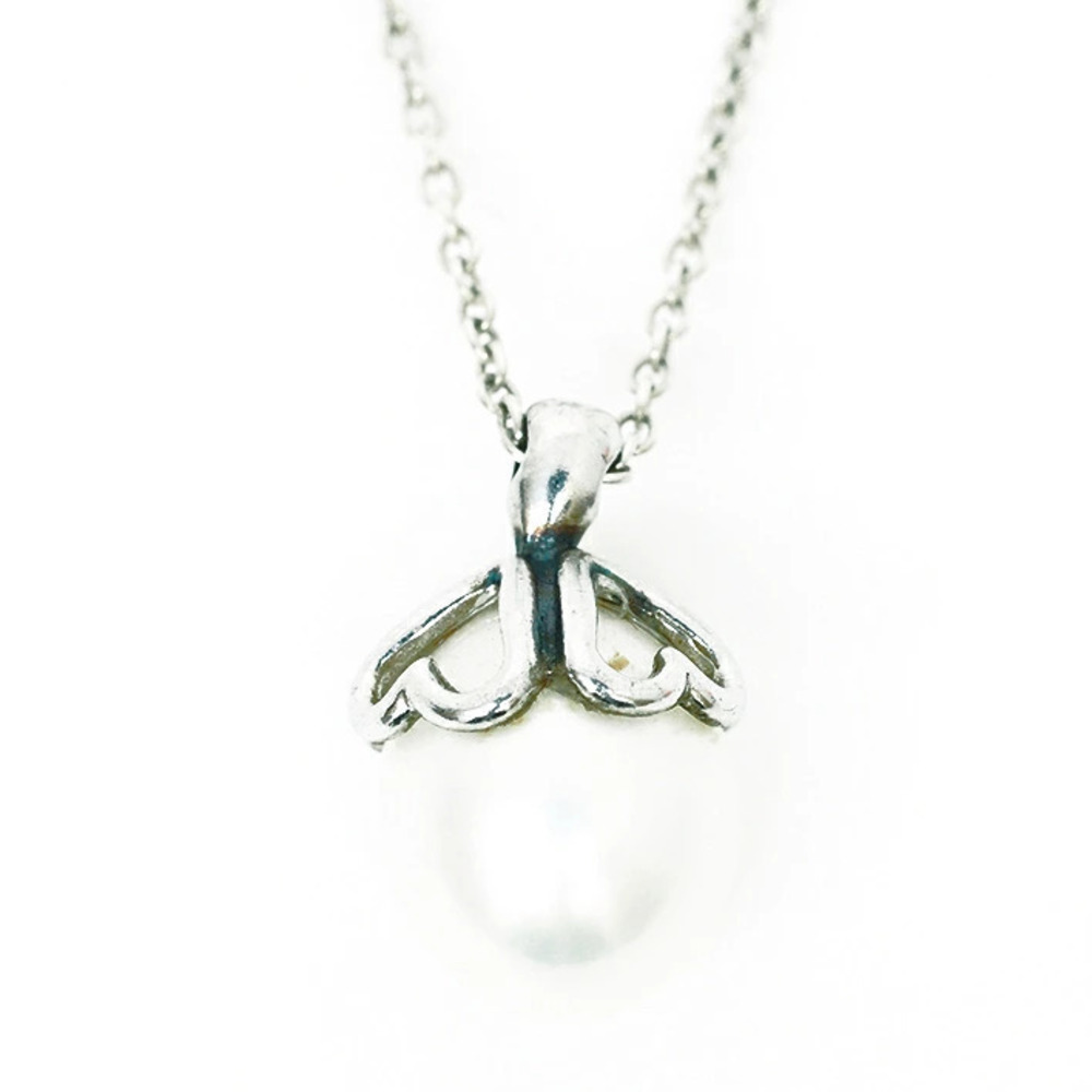 Tiffany Co Pendant Necklace Pearl Acorn Motif Silver